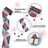 2Rolls 2 Styles Stripe Pattern Printed Polyester Grosgrain Ribbon OCOR-TA0001-37M-11