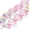 Electroplate Baking Paint Glass Beads Strands EGLA-K061-13A-AB04-1