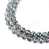 Electroplate Transparent Glass Beads Strands X-EGLA-N002-34B-C10-3