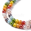 Electraoplate & Gradient Color Glass Beads Strands LAMP-M023-03-4