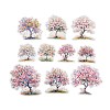 10Pcs 10 Styles Flower Tree Waterproof PET Stickers DIY-G121-03F-2