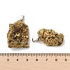 Electroplated Raw Rough Natural Druzy Agate Pendants G-H084-07P-03-3