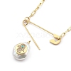 Natural Pearl Pendant Necklaces NJEW-JN03018-01-4