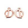 Rose Gold Plated Alloy Letter Pendants X-PALLOY-J718-01RG-D-1