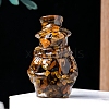 Natural Tiger Eye Resin Cover Sculpture Display Decorations PW-WGE8590-03-1