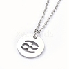 Non-Tarnish 304 Stainless Steel Pendant Necklaces NJEW-E147-10P-1