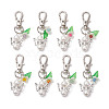 Flower Angel ABS Plastic Imitation Pearl & Acrylic Pendant Decorations HJEW-JM02989-2