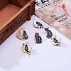 6Pcs 6 Style Moon Phase Cat Enamel Pins JBR079A-2