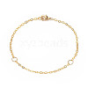 Brass Curb Chain Bracelet for Men Women BJEW-JB09135-1