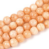 Dyed Natural White Jade Beads Strands G-T139-6mm-60-08-4