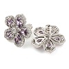 Cubic Zirconia Flower Stud Earrings EJEW-I304-16P-03-2