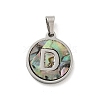 304 Stainless Steel with Paua Shell Pendants STAS-G268-02D-P-2