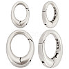 2Pcs 2 Size 925 Sterling Silver Spring Gate Rings STER-BBC0001-75-1