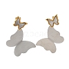 Titanium Steel Stud Earrings for Women EJEW-C110-11GP-1