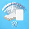 30Pcs Rectangle Paper One Pair Earring Display Cards with Hanging Hole DIY-YW0008-55A-1