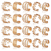16 Bags Alloy C-Shaped Cuff Earrings for Unisex EJEW-DC0001-49G-1
