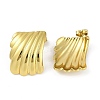 PVD Vacuum Plating 201 Stainless Steel Stud Earrings for Women EJEW-F345-03G-2