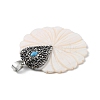 Natural White Shell Pendants BSHE-C004-05-4