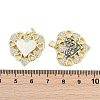 Brass Micro Pave Clear Cubic Zirconia Pendants KK-I723-02G-3