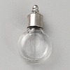 Clear Glass Bottle Pendants GLAA-WH0035-33B-1