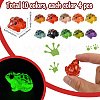 40Pcs 10 Colors Luminous Resin Frog Display Decorations RESI-SP0001-40-2