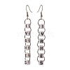 Word Ivrhes Long Brass Dangle Earrings for Women EJEW-JE04753-1