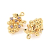 Brass Micro Pave Cubic Zirconia Pendants KK-K369-01G-08-2