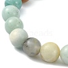 Natural Flower Amazonite & Synthetic Hematite Corss Beaded Stretch Bracelets BJEW-JB09845-02-4