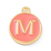 Golden Plated Alloy Enamel Charms X-ENAM-Q437-11M-1