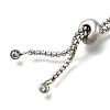 Adjustable 304 Stainless Steel Slider Bracelet/Bolo Bracelets Making STAS-I153-03P-01-3