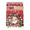 Christmas Santa Claus Plastic Packing Pouches Drawstring Bags ABAG-Q053-03B-1