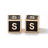 Rack Plating Brass Enamel Beads KK-B060-04G-01S-2