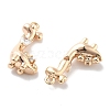 Rack Plating Brass Clear Cubic Zirconia Pendants KK-M102-20G-A-2