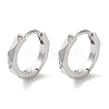 Brass Micro Pave Clear Cubic Zirconia Hoop Earrings EJEW-C121-02P-1