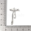 Brass Micro Pave Clear Cubic Zirconia Pendants KK-Z065-02P-3