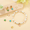 5Pcs 5 Colors Heart Brass Charms KK-TADJ0001-13-5
