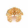 Brass Micro Pave Cubic Zirconia Wide Band Rings RJEW-S045-125-NR-3