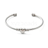 304 Stainless Steel Cuff Bangles BJEW-M042-08P-2