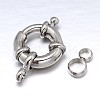 Brass Spring Ring Clasps KK-L082C-01P-2