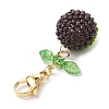 Kiwi Fruit Glass Seed Beads Pendant Decorations HJEW-MZ00135-4