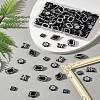 100Pcs 5 Styles Opaque Acrylic Beads OACR-FS0002-06-9