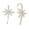 Rack Plating Brass Pave Cubic Zirconia Earring Hooks KK-O143-21S-1