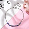 Natural Lapis Lazuli Beads Link Bracelets BJEW-JB11835-03-1