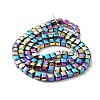 Electroplate Glass Beads Strands EGLA-D018-6x6mm-74-3