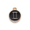 Alloy Enamel Pendants X-ENAM-S124-01B-08I-2
