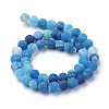 Natural & Dyed Crackle Agate Bead Strands G-T056-6mm-07-3