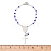 Glass Beads Rosary Bracelets BJEW-A032-04P-03-3