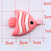 Ocean Theme Opaque Resin Cabochons OCEA-PW0001-75A-1