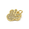 Rack Plating Brass Pave Cubic Zirconia Pendants KK-U029-27G-2