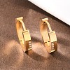 304 Stainless Steel Clear Cubic Zirconia Hoop Earrings EJEW-L307-12G-01-3